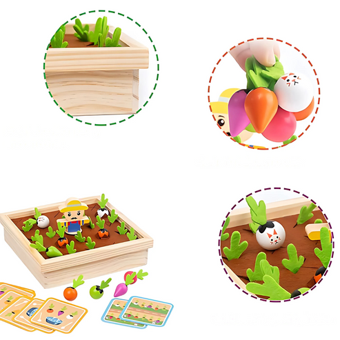 Houten Oogst Spel in Actie